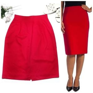 🌟 Vintage Valerie Stevens Red Pencil Skirt Size 10